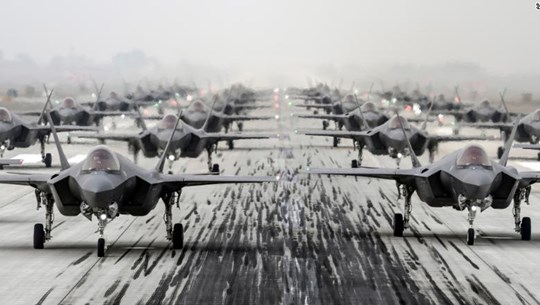 Hàn Quốc, Mỹ lần đầu tập trận chung sử dụng máy bay tàng hình F-35A